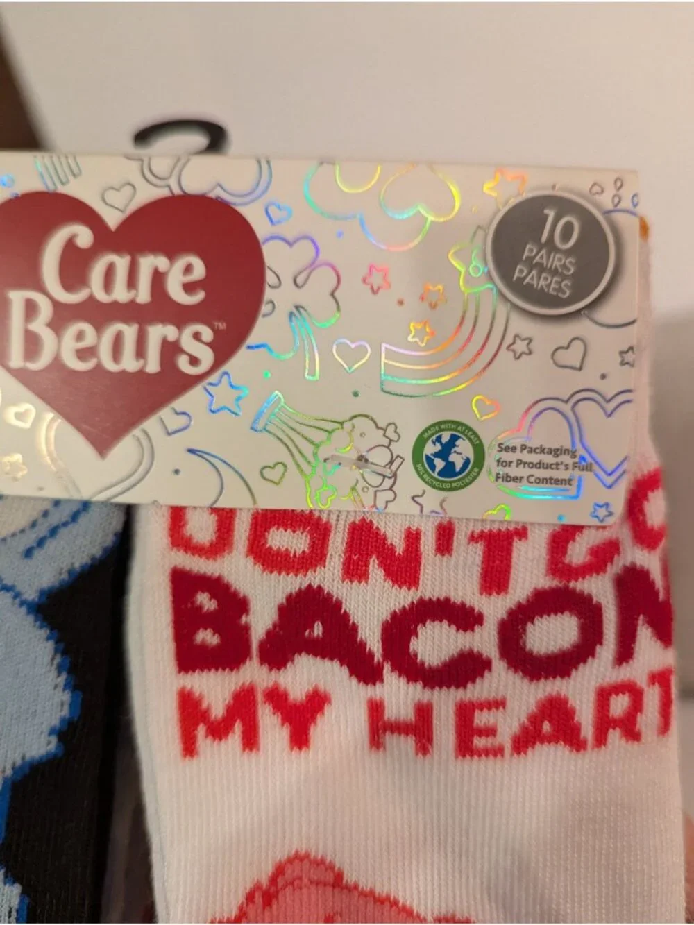 Care Bears Low Cut Socks Shoe Size 4-10 Set of 10 Pair